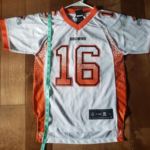 NFL Reebok Cleveland Browns Cribbs 16 Jersey Style #67891 Youth Medium NWT - Picture 11 of 13